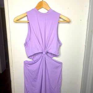 Twist cutout front bodycon dress